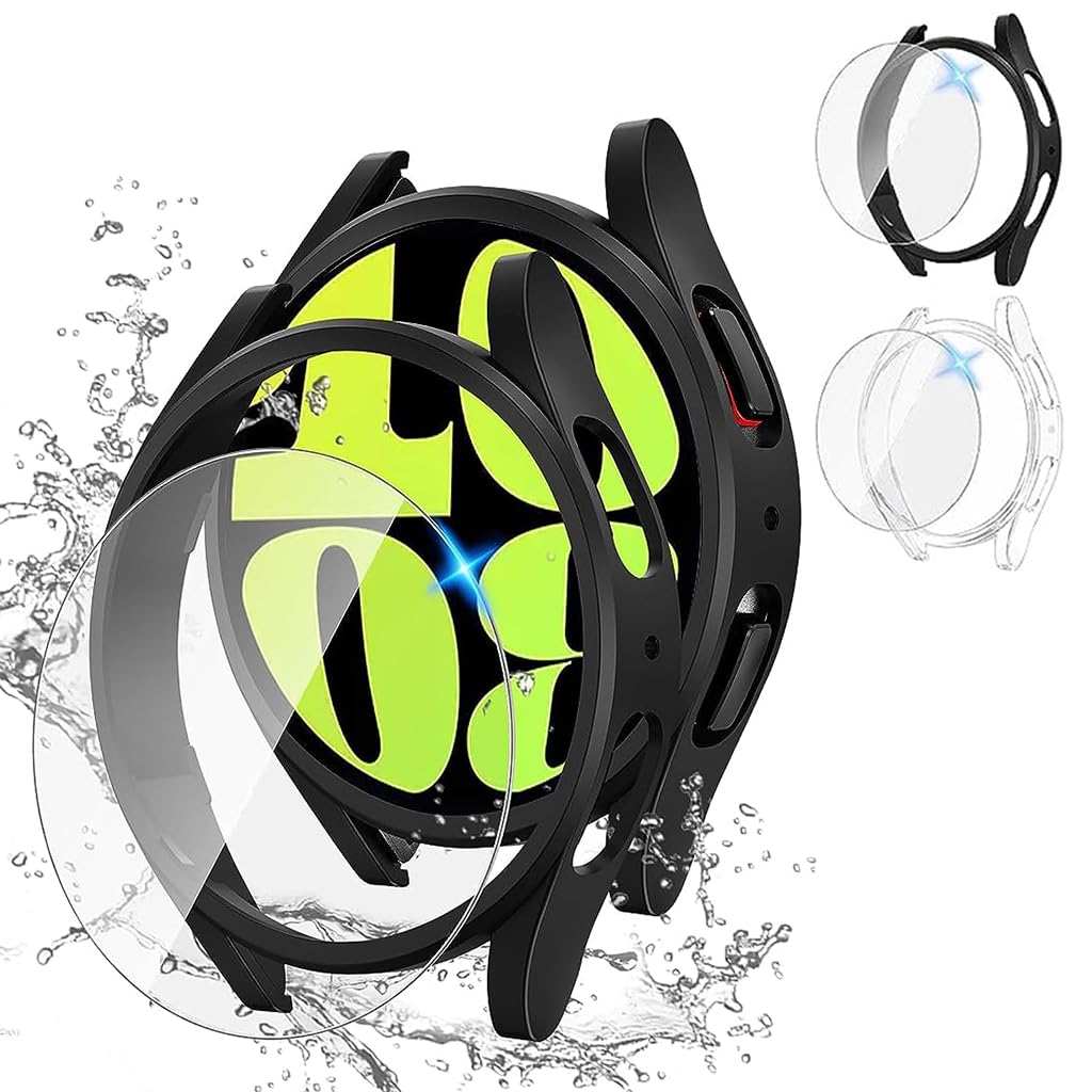 ZORBES Screen Protector Case for Samsung Galaxy Watch 6 40mm, Hard PC Bumper & HD Anti-Fog Tempered Glass Watch Face Cover for Galaxy Watch 6 40mm (Black+Clear), No Samsung Galaxy Watch 6 ZORBES Screen Protector Case for Samsung Galaxy Watch 6 40mm, Hard PC Bumper & HD Anti-Fog Tempered Glass Watch Face Cover for Galaxy Watch 6 40mm (Black+Clear), No Samsung Galaxy Watch 6